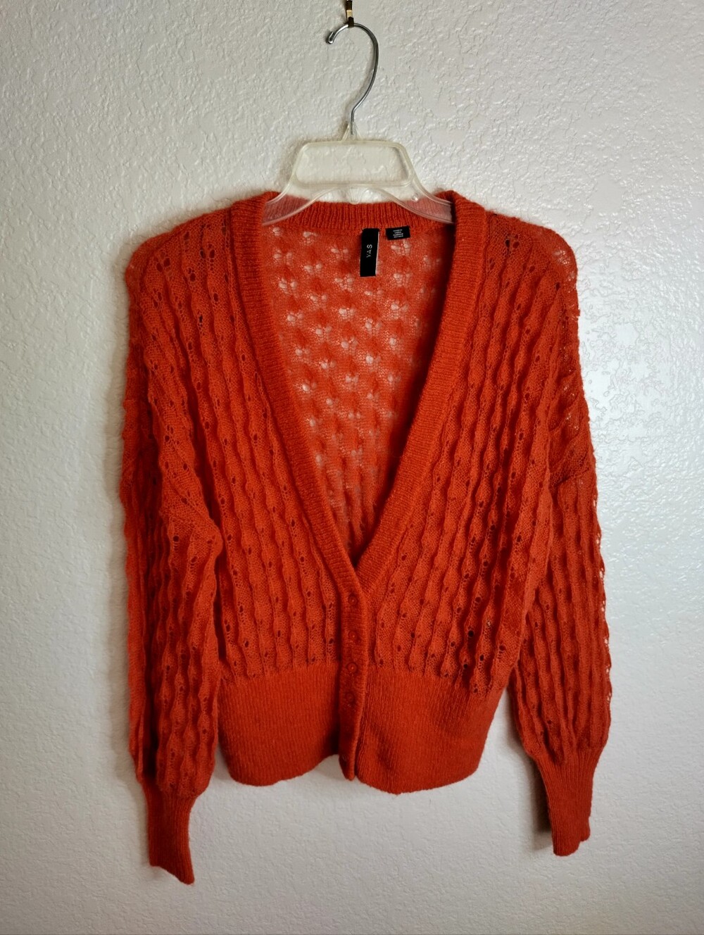 YAS filipa knit cardigan Burned Orange Sz Xs